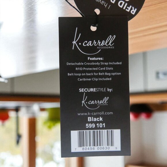 K. Carroll Accessories Harper Crossbody - Black -Great to carry essentials! - Picture 7 of 12